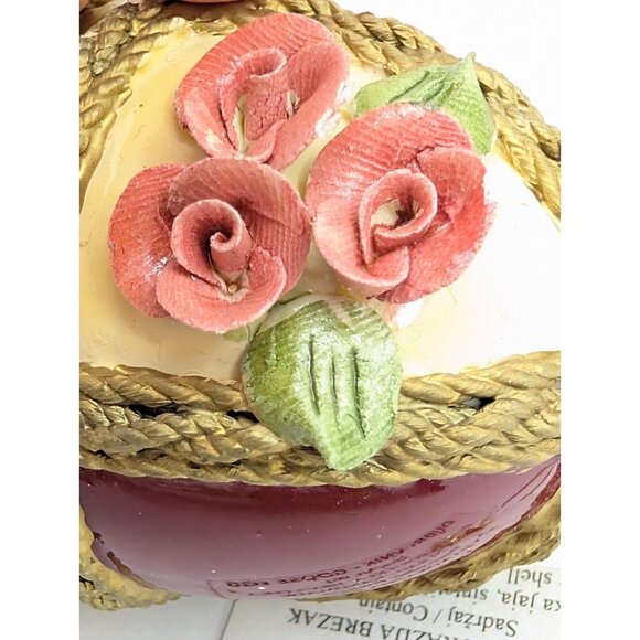 Dubrovnik Goose Egg Painted Raised Clay Russian Easter Christmas Ornament READ - Picture 9 of 12